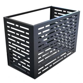Короб Атлант д/кондиционера без кроншт. 1200х900х600 П2 Геометрия RAL9005 цв черный — общий вид